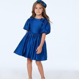 Janie & Jack Satin Holiday Dress and Headband